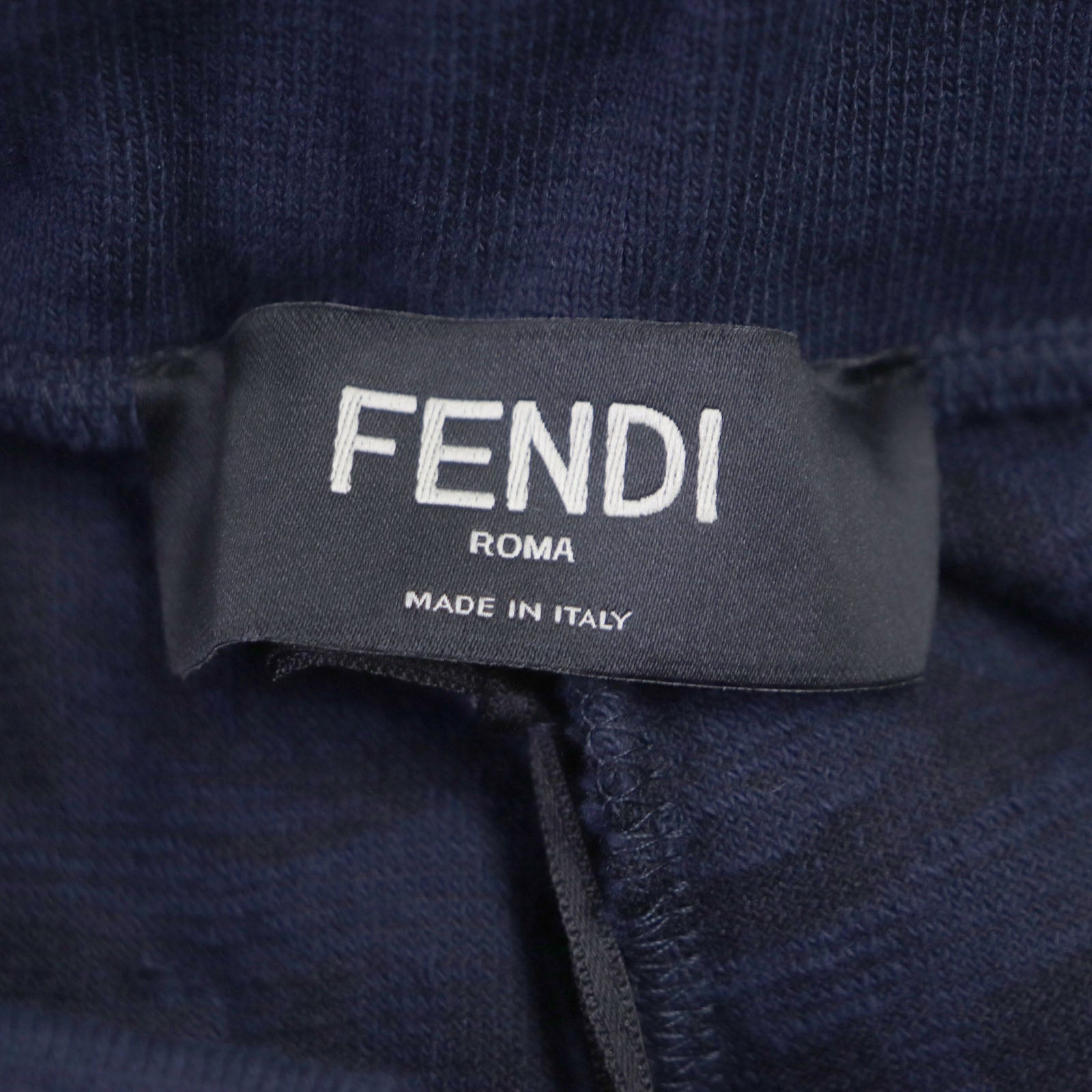 Fendi FF Logo Print Shorts Navy 46