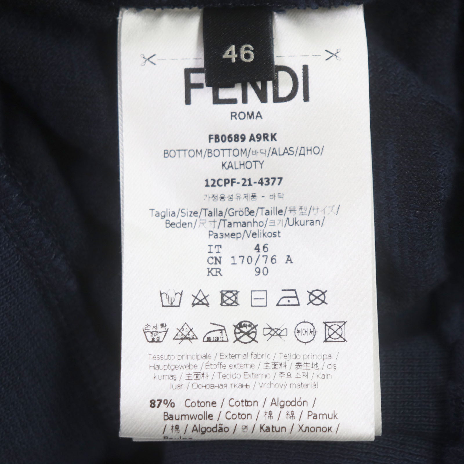 Fendi FF Logo Print Shorts Navy 46