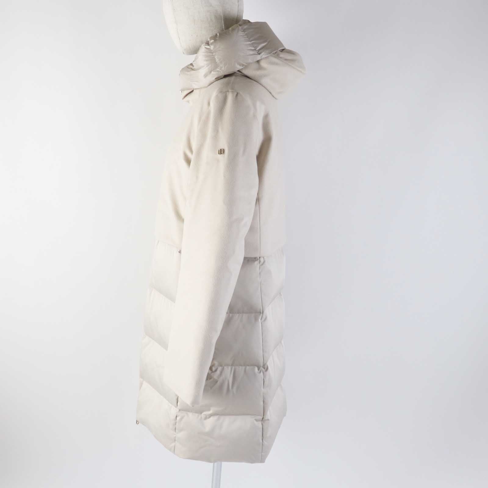 DUNO BALLON X Baron Wool Rayon Down Coat Ivory