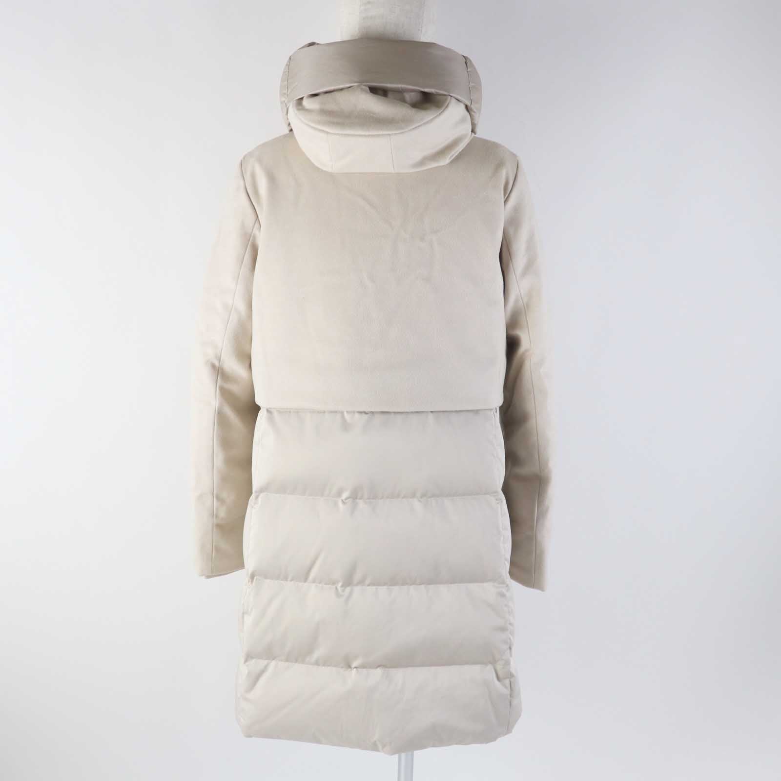 DUNO BALLON X Baron Wool Rayon Down Coat Ivory