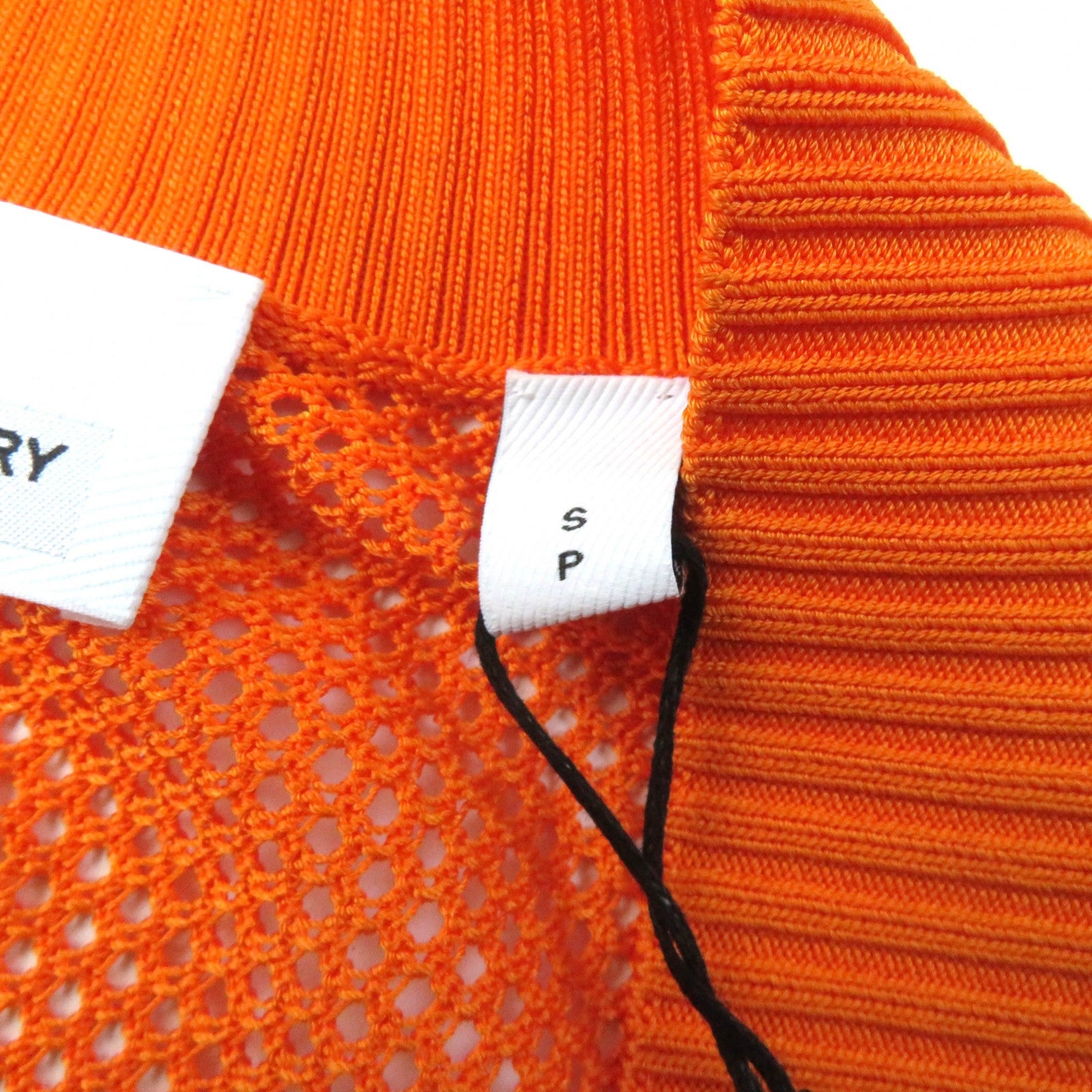 Burberry Nylon Check V-neck Mesh Tunic Orange