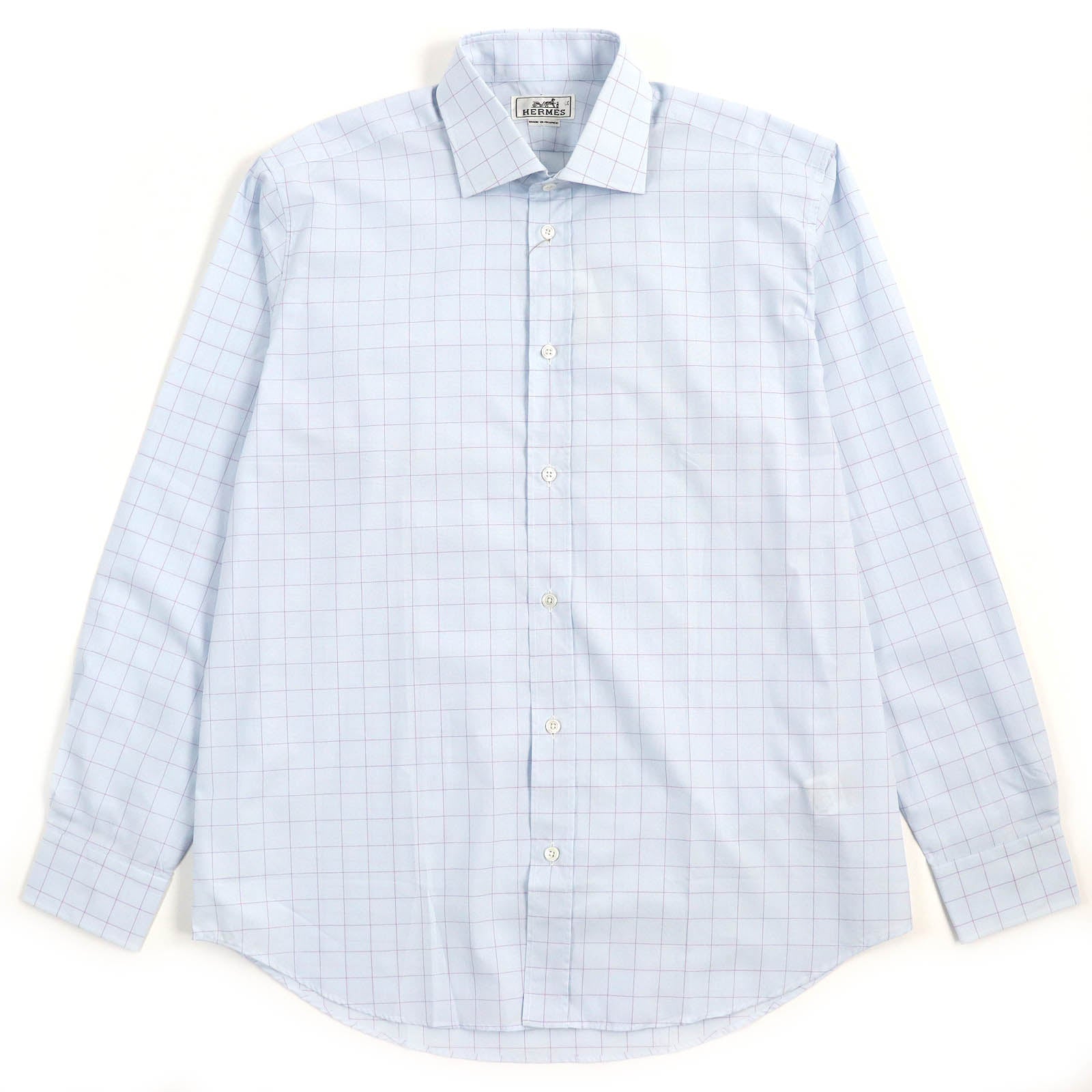 HERMES Cotton Long Sleeve Shirt 42