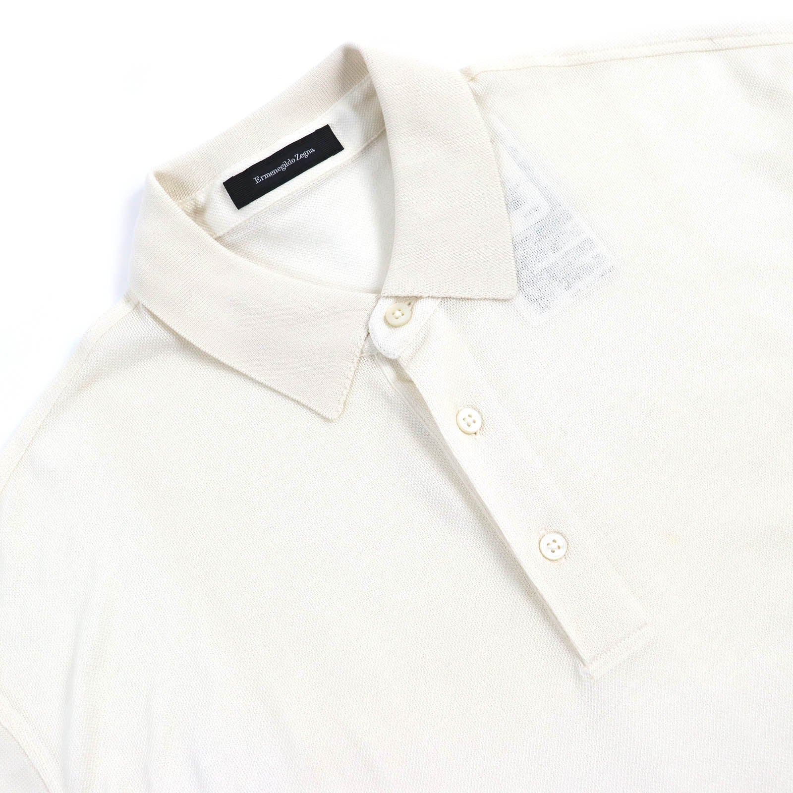 Ermenegildo Zegna Cotton Polo Shirt Ivory