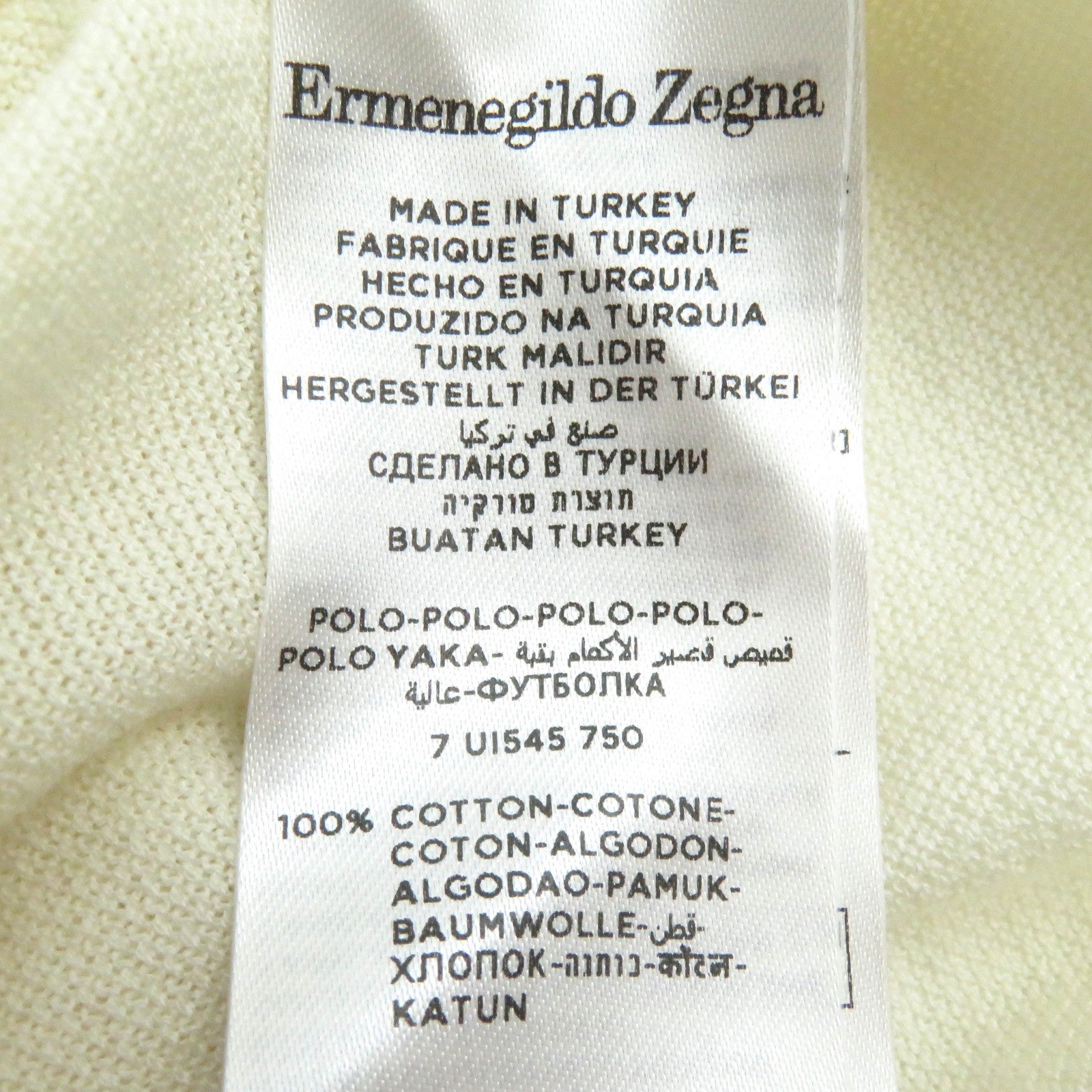 Ermenegildo Zegna Cotton Polo Shirt Ivory