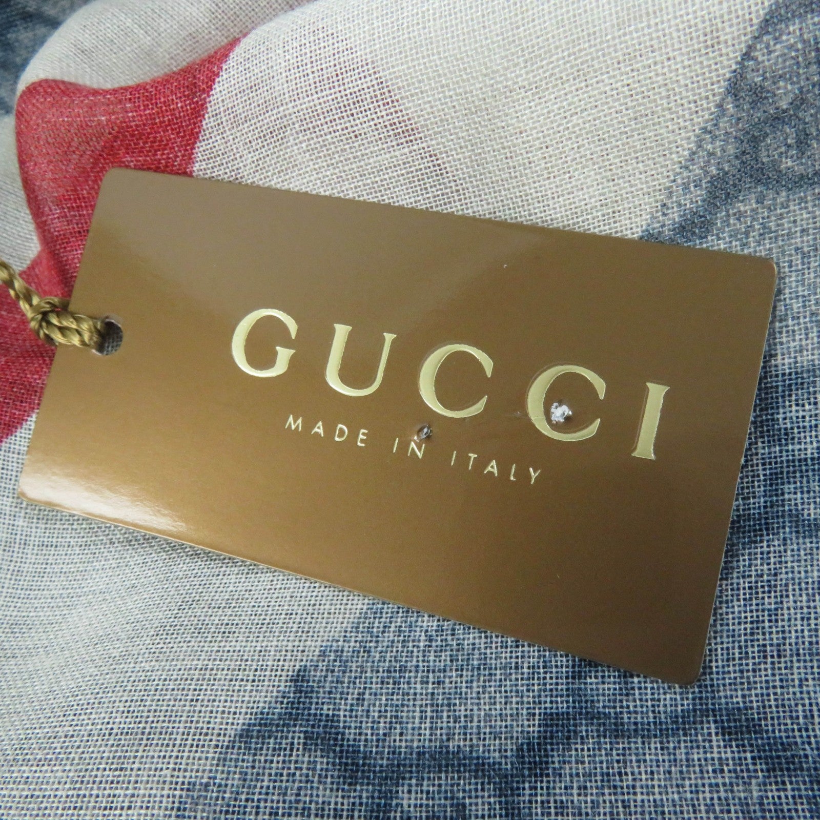 Gucci Wool Silk GG Pattern Large Scarf