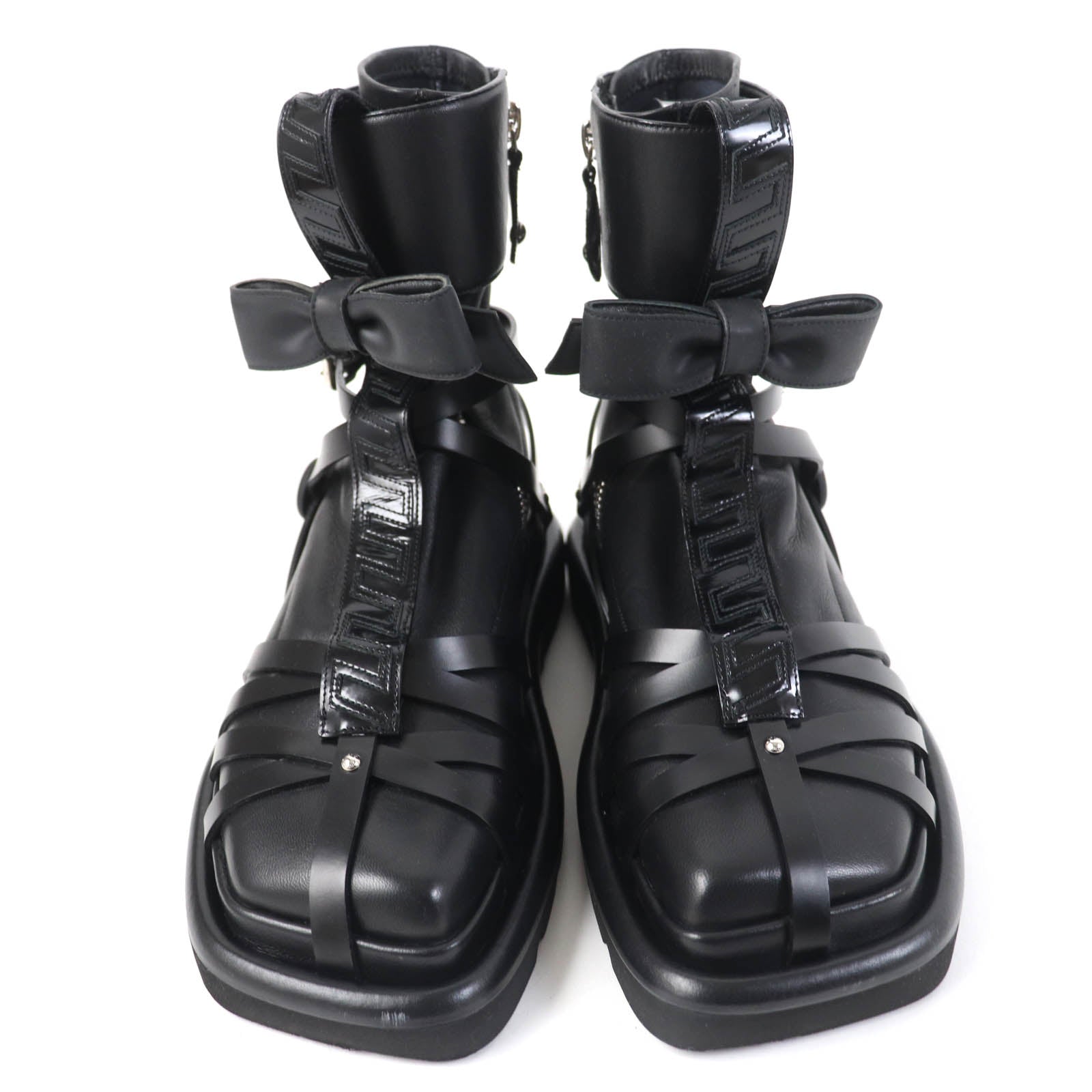 Louis Vuitton Monogram Leather Short Boots Black