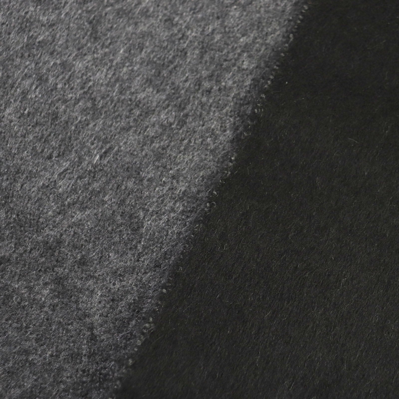 Dunhill Silk Cashmere Reversible Scarf Black Grey