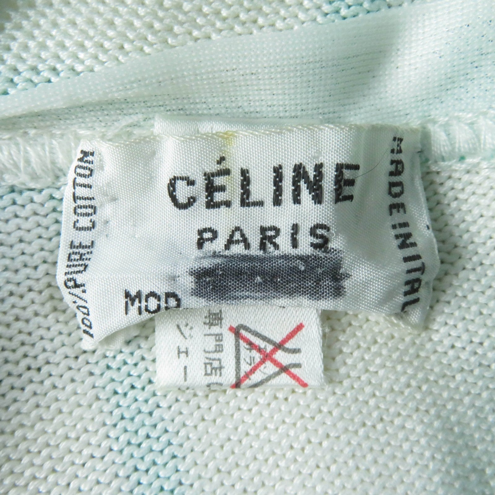 Celine Cotton Logo Button Knit Cardigan Women