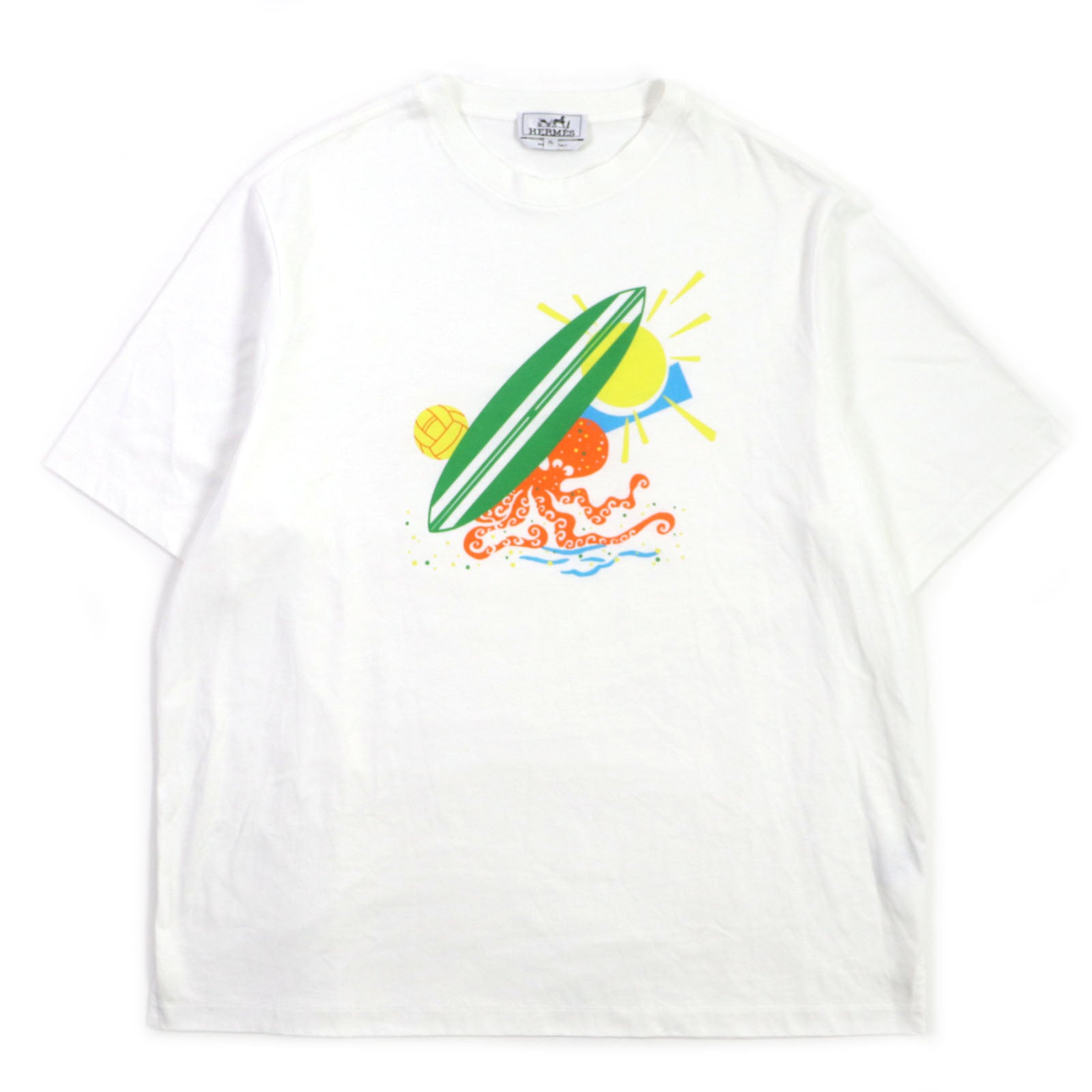 Hermes Cotton Crew Neck T-Shirt White XL