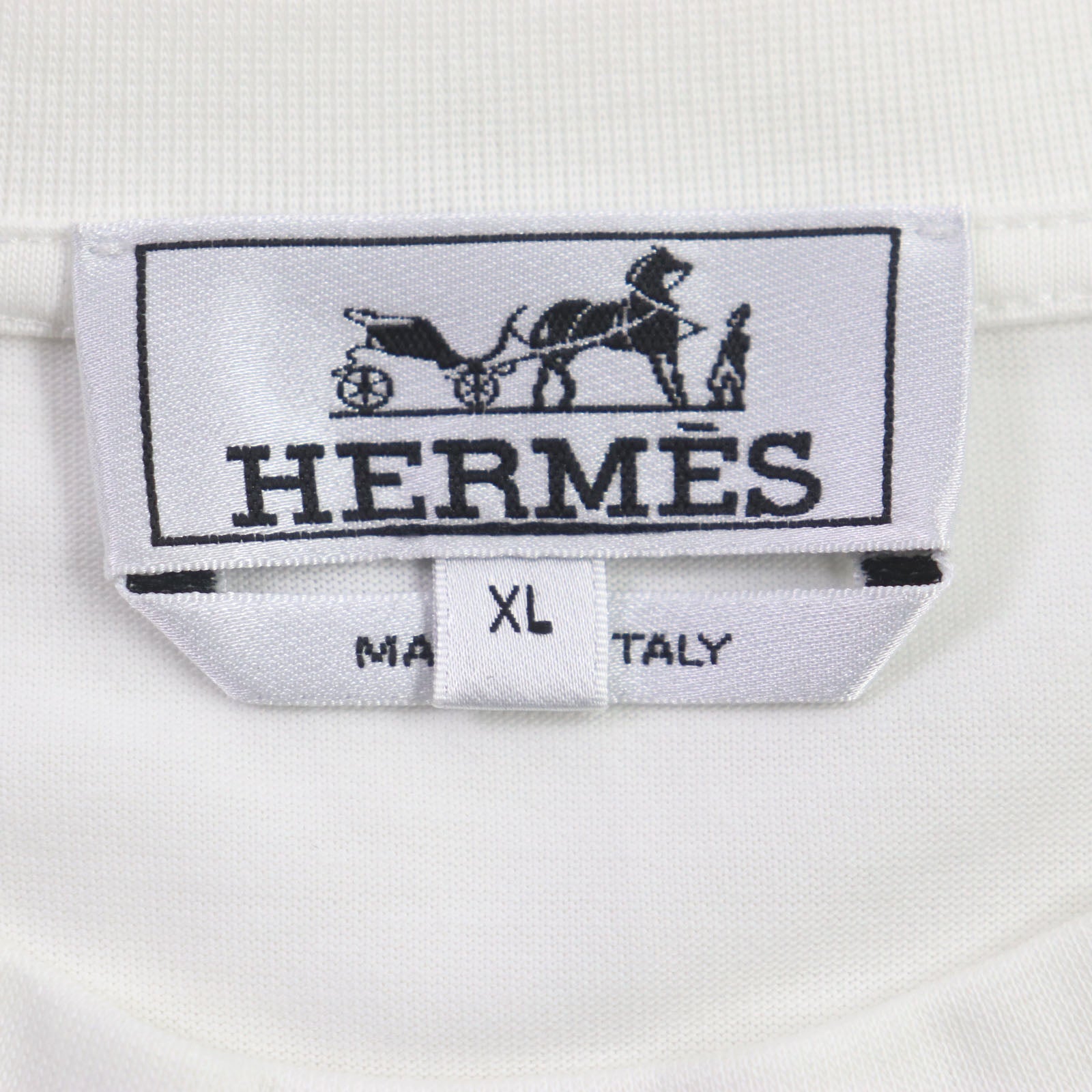 Hermes Cotton Crew Neck T-Shirt White XL