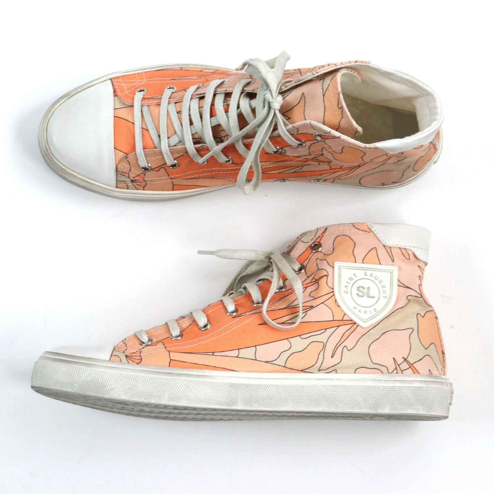 Yves Saint Laurent Logo Print High Sneakers 42