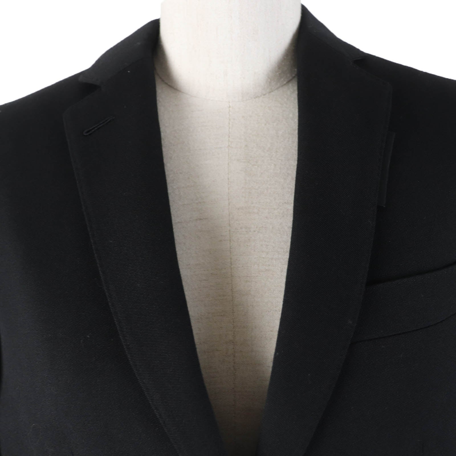 Burberry Virgin Wool Silk Tailored Jacket Black 36