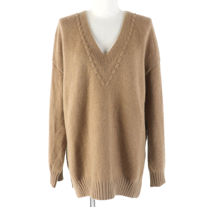 Fendi Cashmere FF Logo V-Neck Knit Sweater