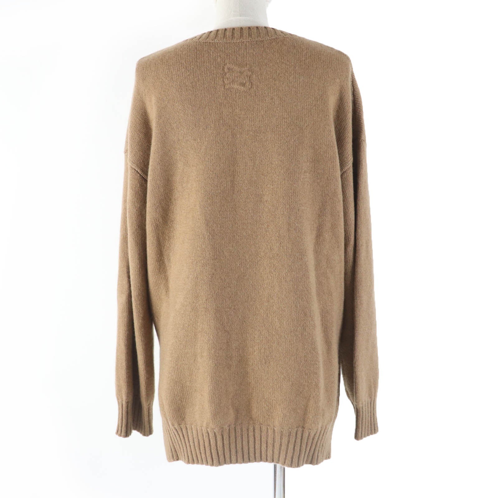 Fendi Cashmere FF Logo V-Neck Knit Sweater