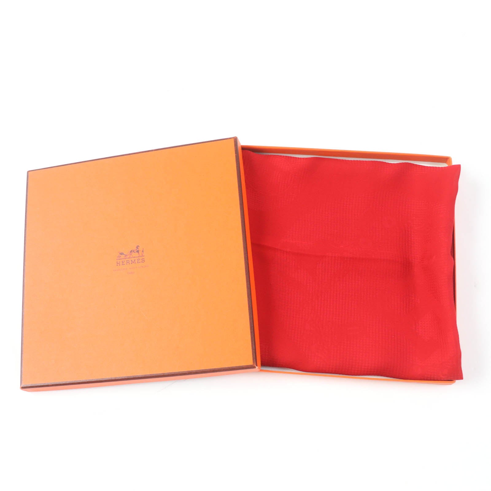 Hermes New Libris Silk Shawl Red