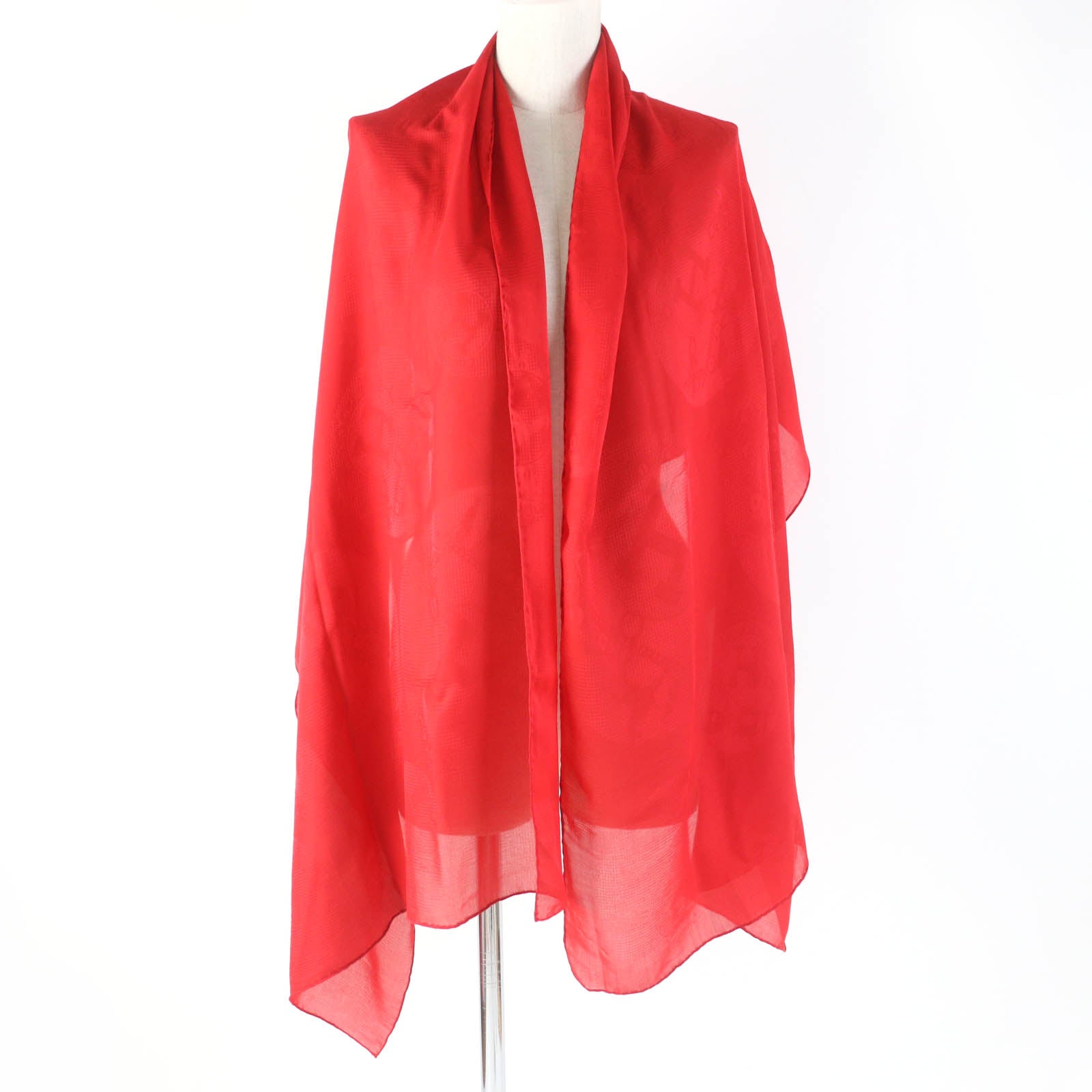 Hermes New Libris Silk Shawl Red