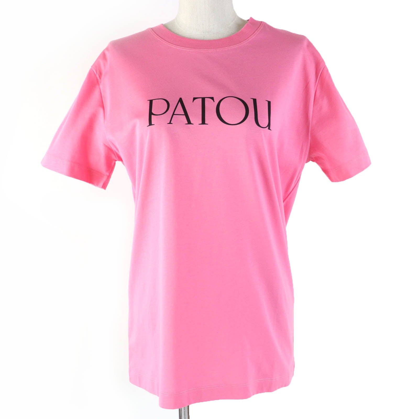 PATOU Organic Cotton Logo T-Shirt Hot Pink XS