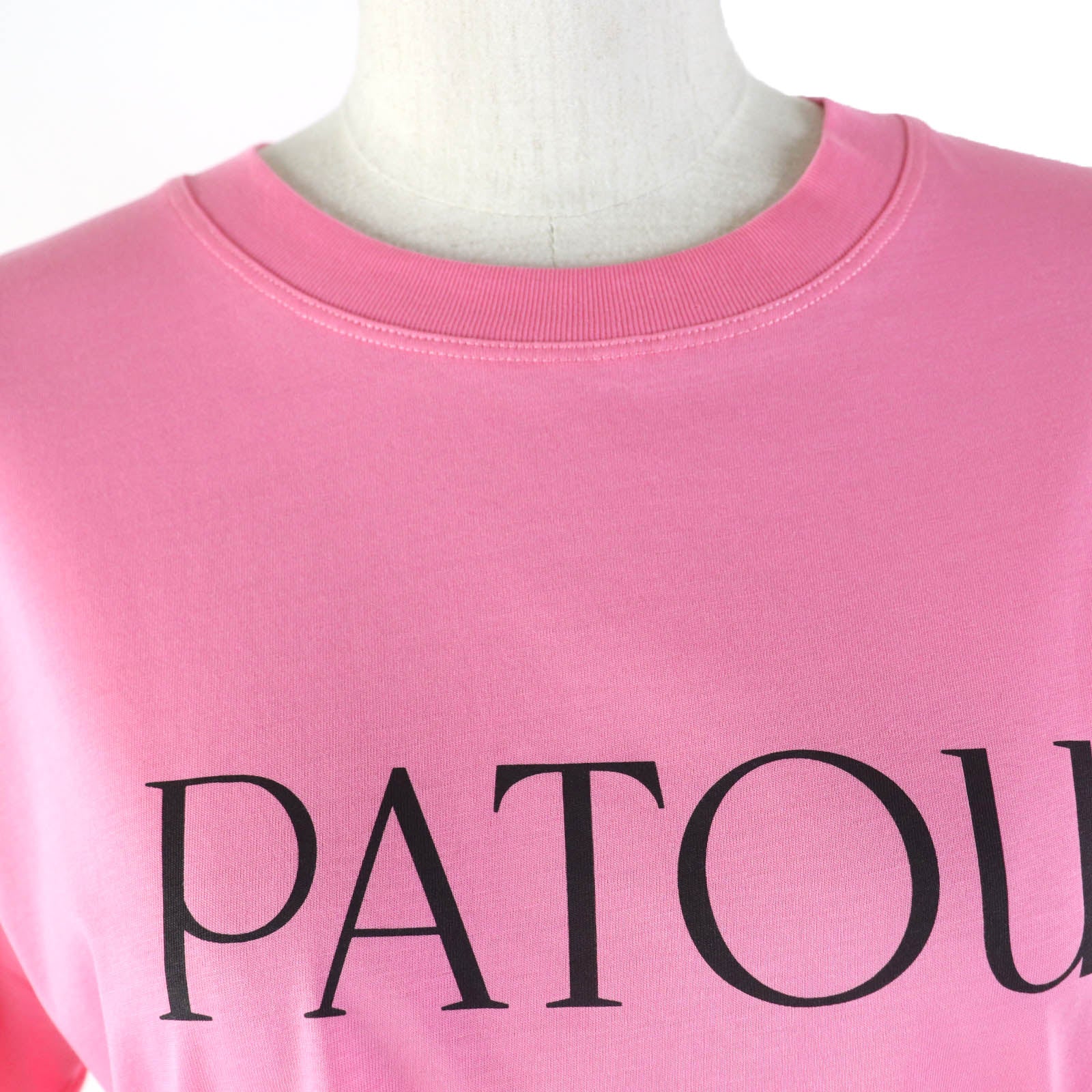 PATOU Organic Cotton Logo T-Shirt Hot Pink XS