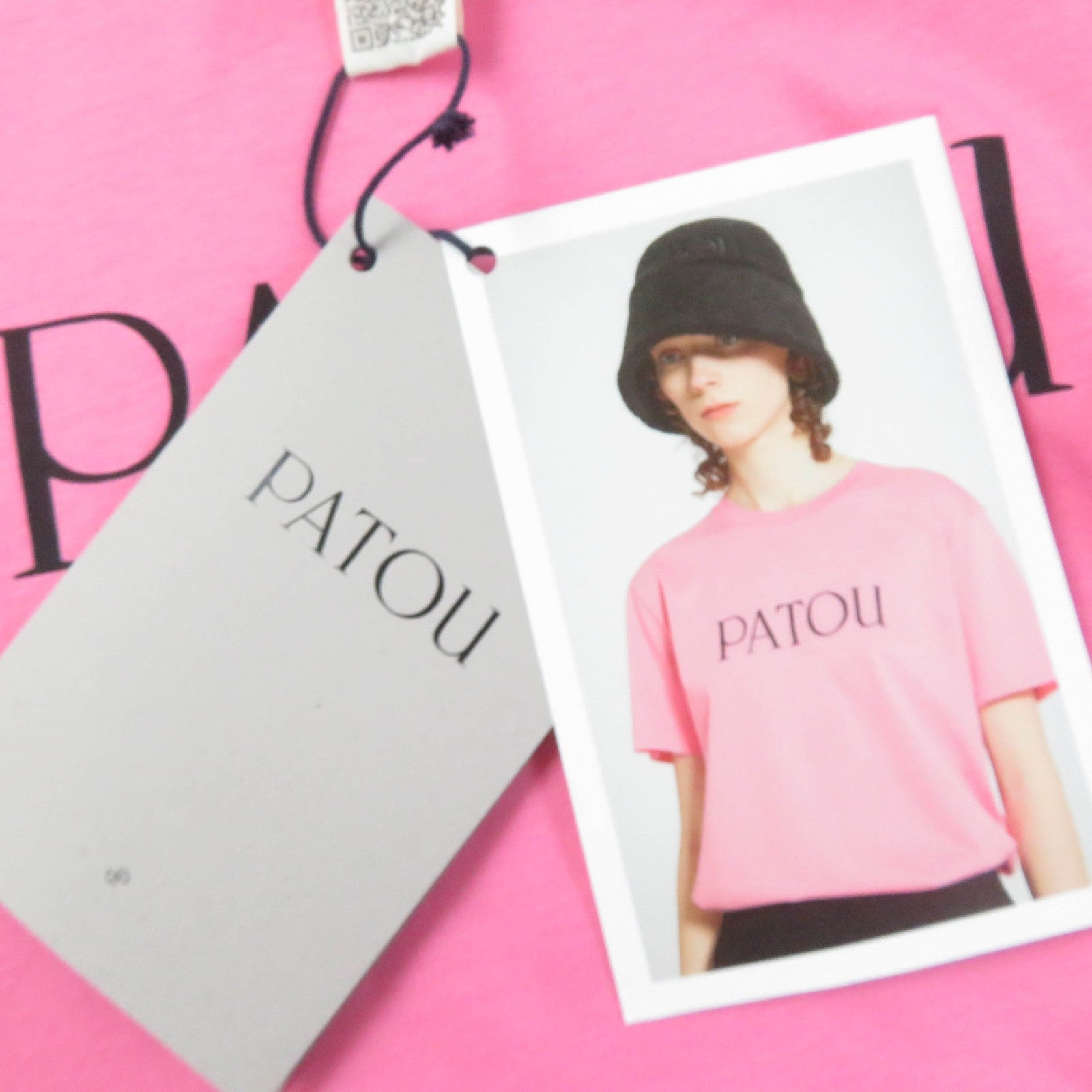 PATOU Organic Cotton Logo T-Shirt Hot Pink XS