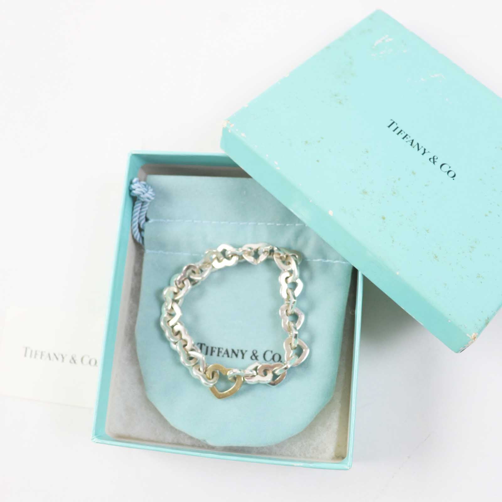 Tiffany & Co Heart Ring Chain Bracelet AG925 750