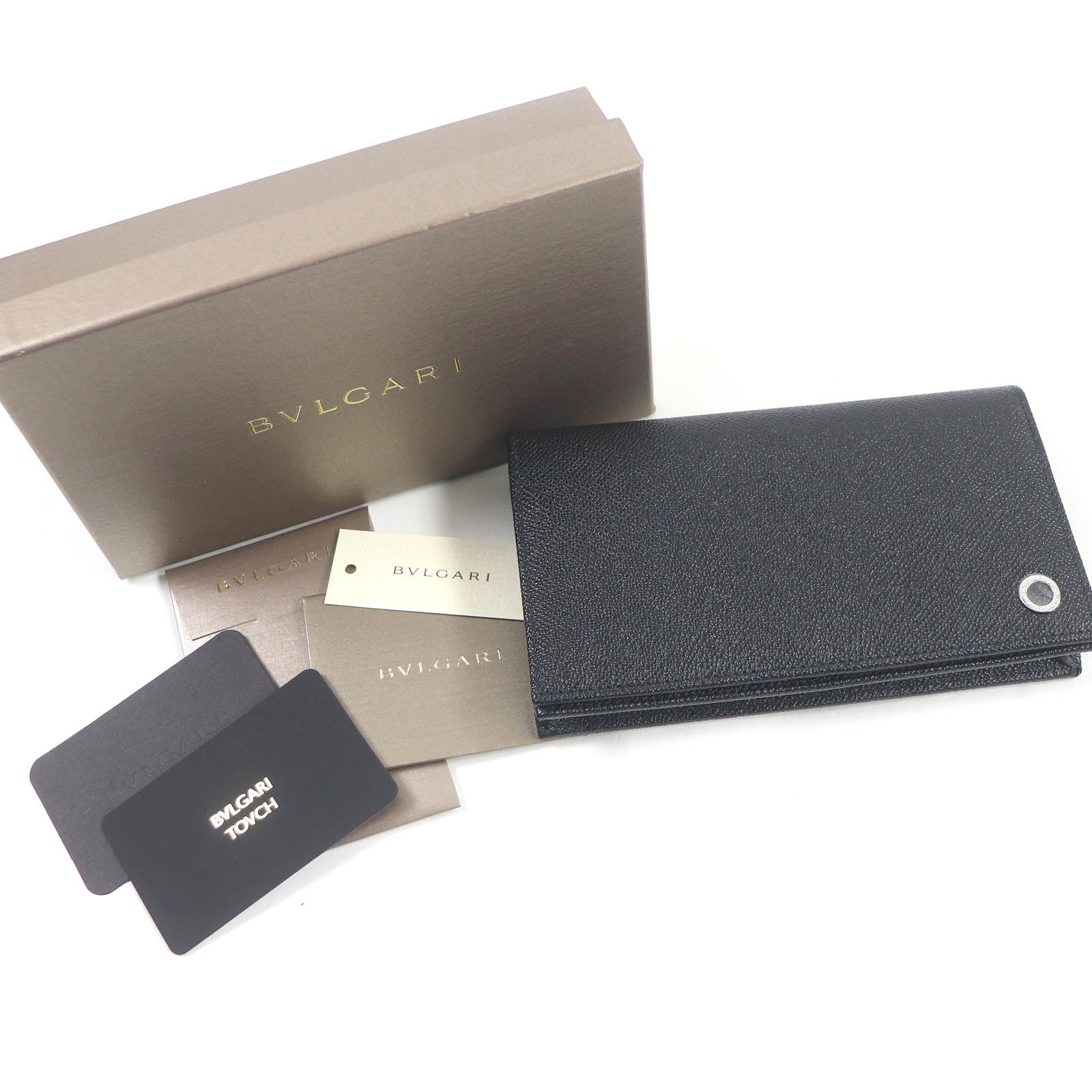 Bvlgari Man Leather Long Wallet Black