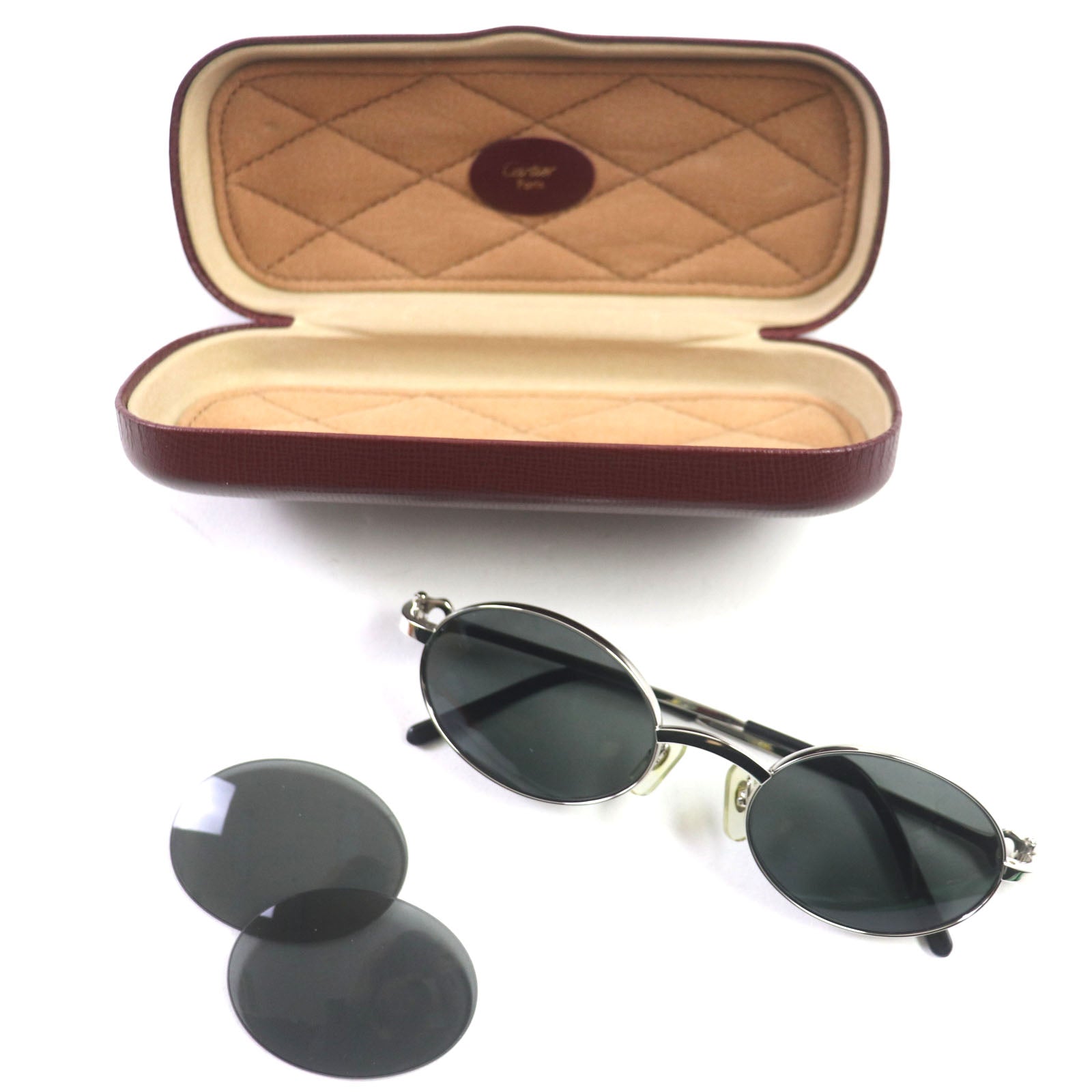 Cartier Metal Oval Eyewear Sunglasses