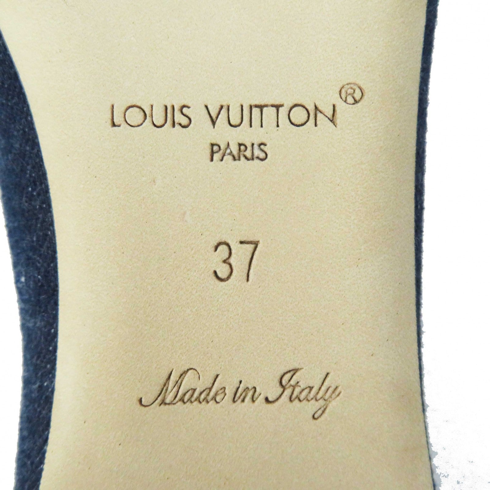 Louis Vuitton Denim Leather Ballerina Shoes