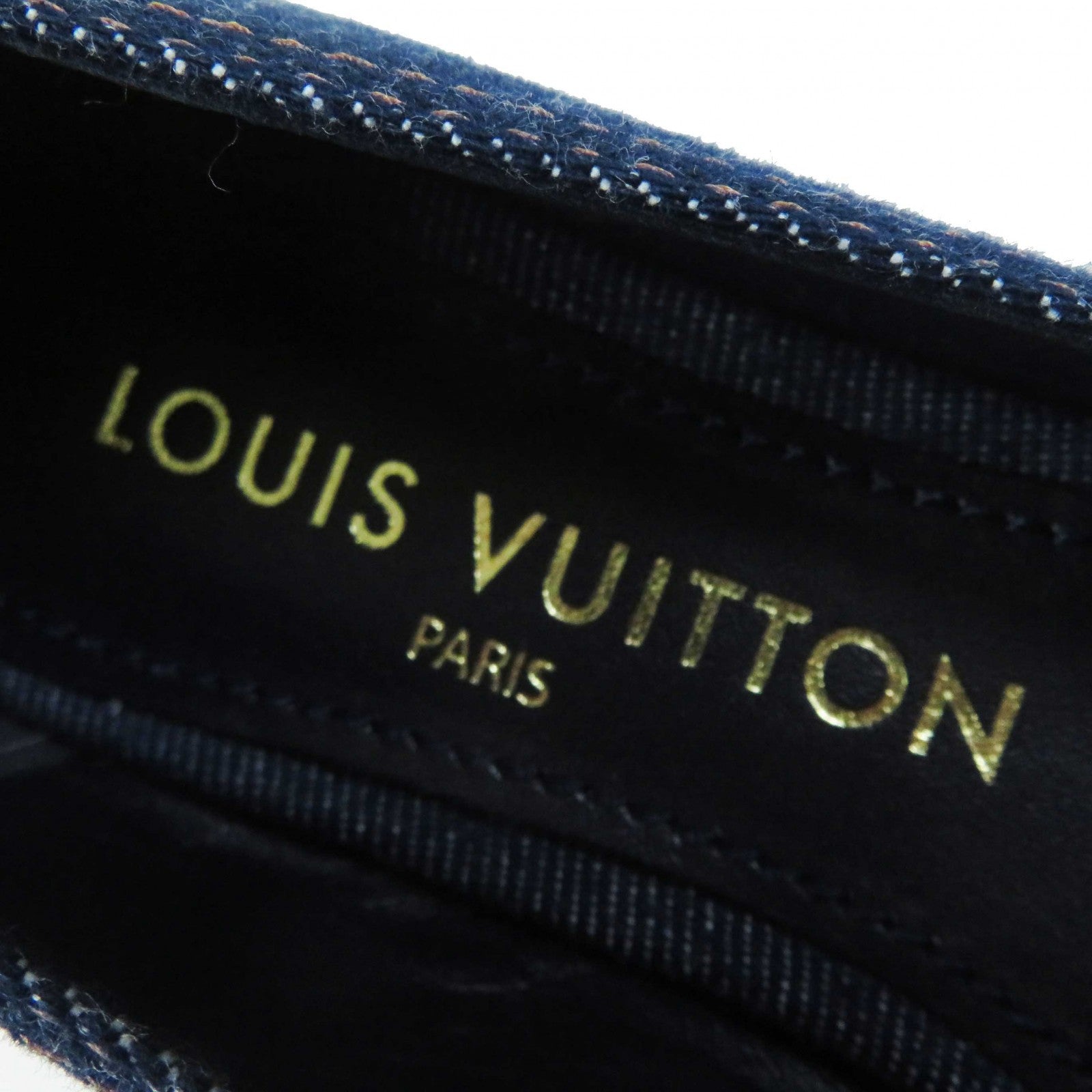 Louis Vuitton Denim Leather Ballerina Shoes