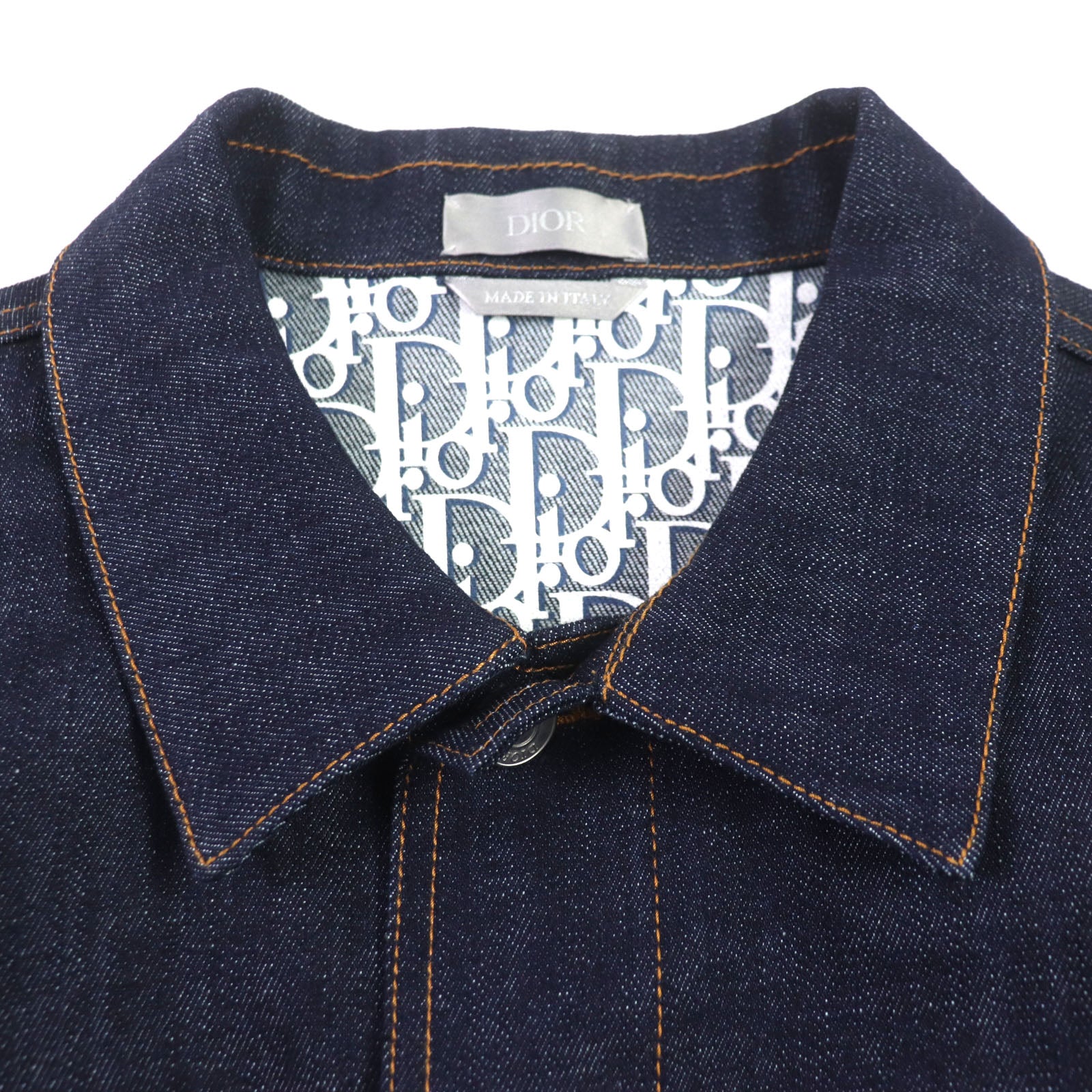 Dior Denim Jacket Indigo 52 Cotton Polyester