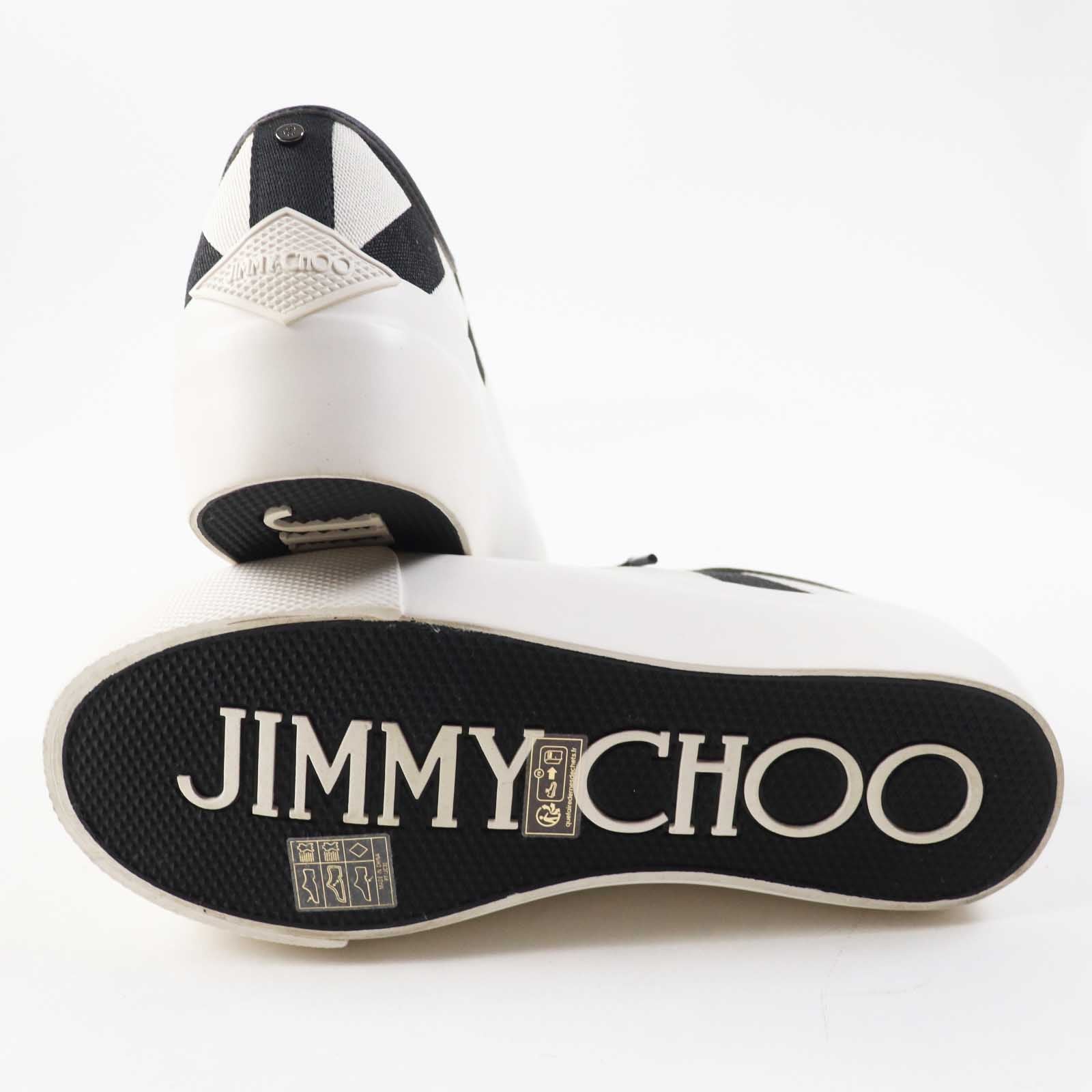 Jimmy Choo Palma Maxi Canvas Leather Sneakers