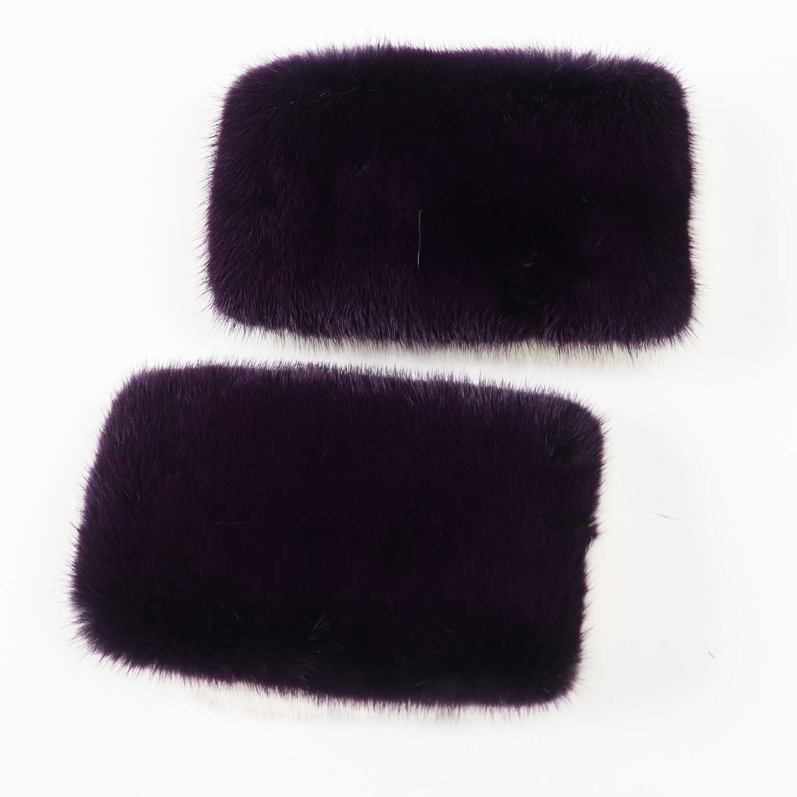 Tod's Mink Bicolor Cuffs Gloves Women