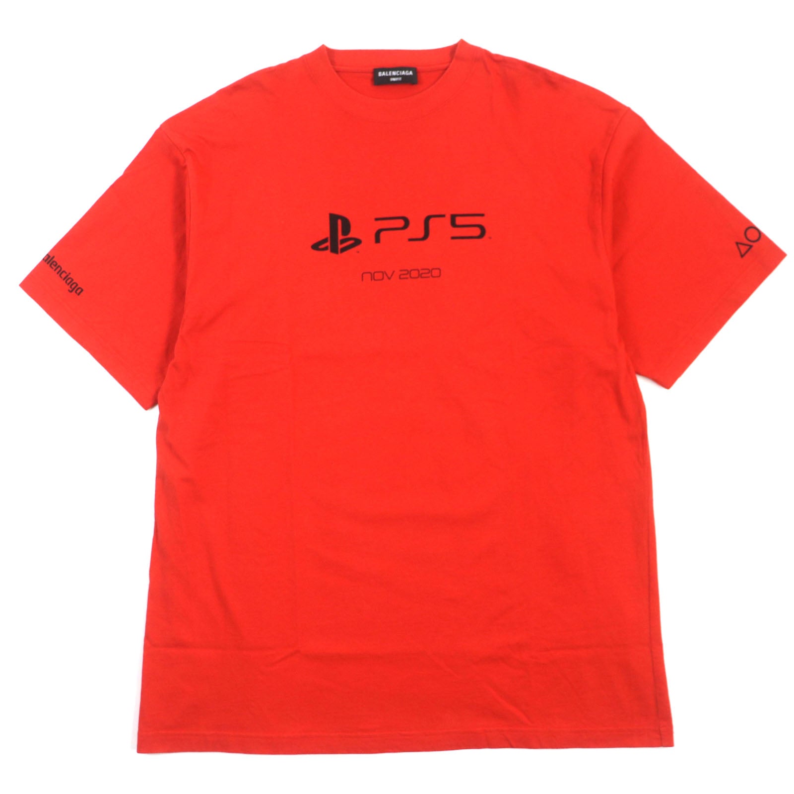 Balenciaga PS5 21AW Oversized T-shirt Red S