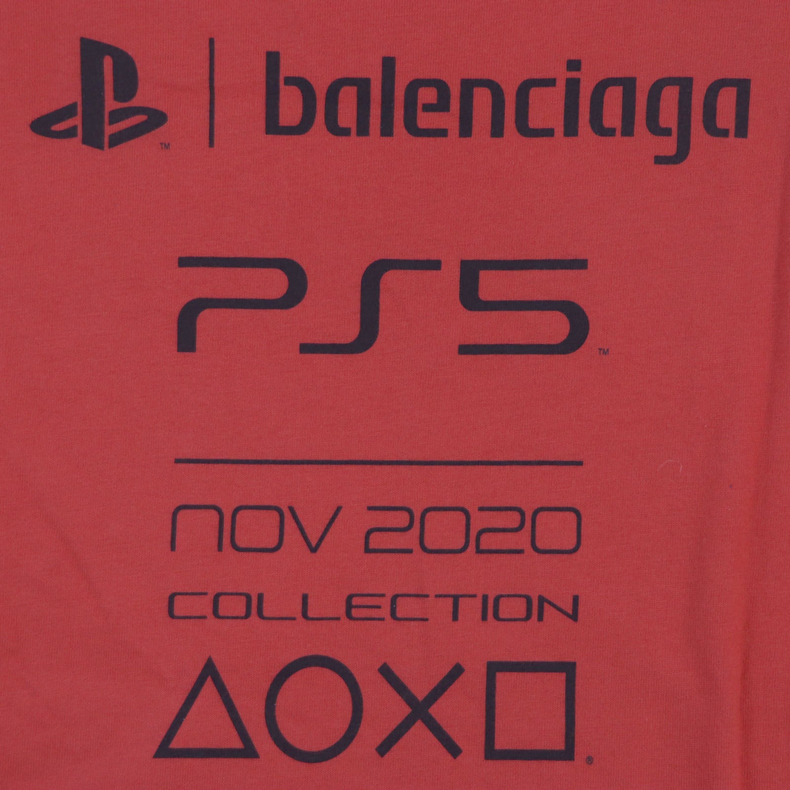 Balenciaga PS5 21AW Oversized T-shirt Red S