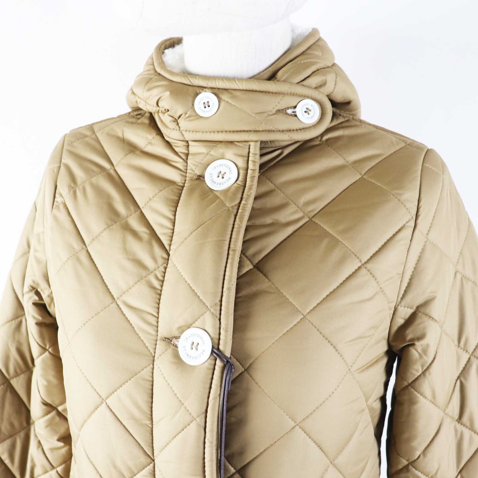 Traditional Weatherwear Hooded Quilted Coat Camel Women