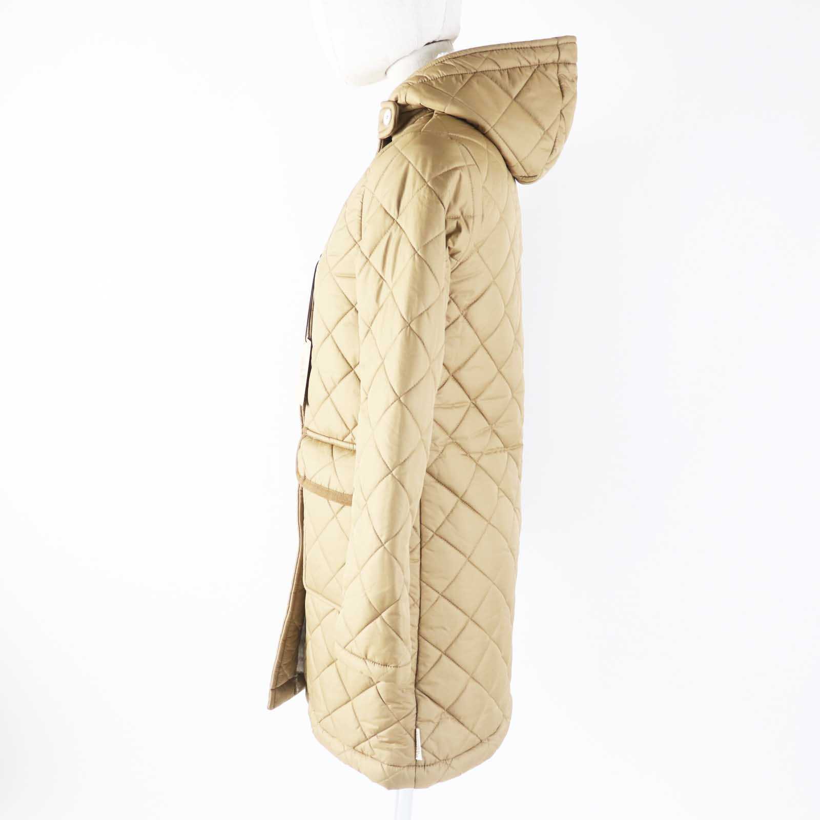 Traditional Weatherwear Hooded Quilted Coat Camel Women