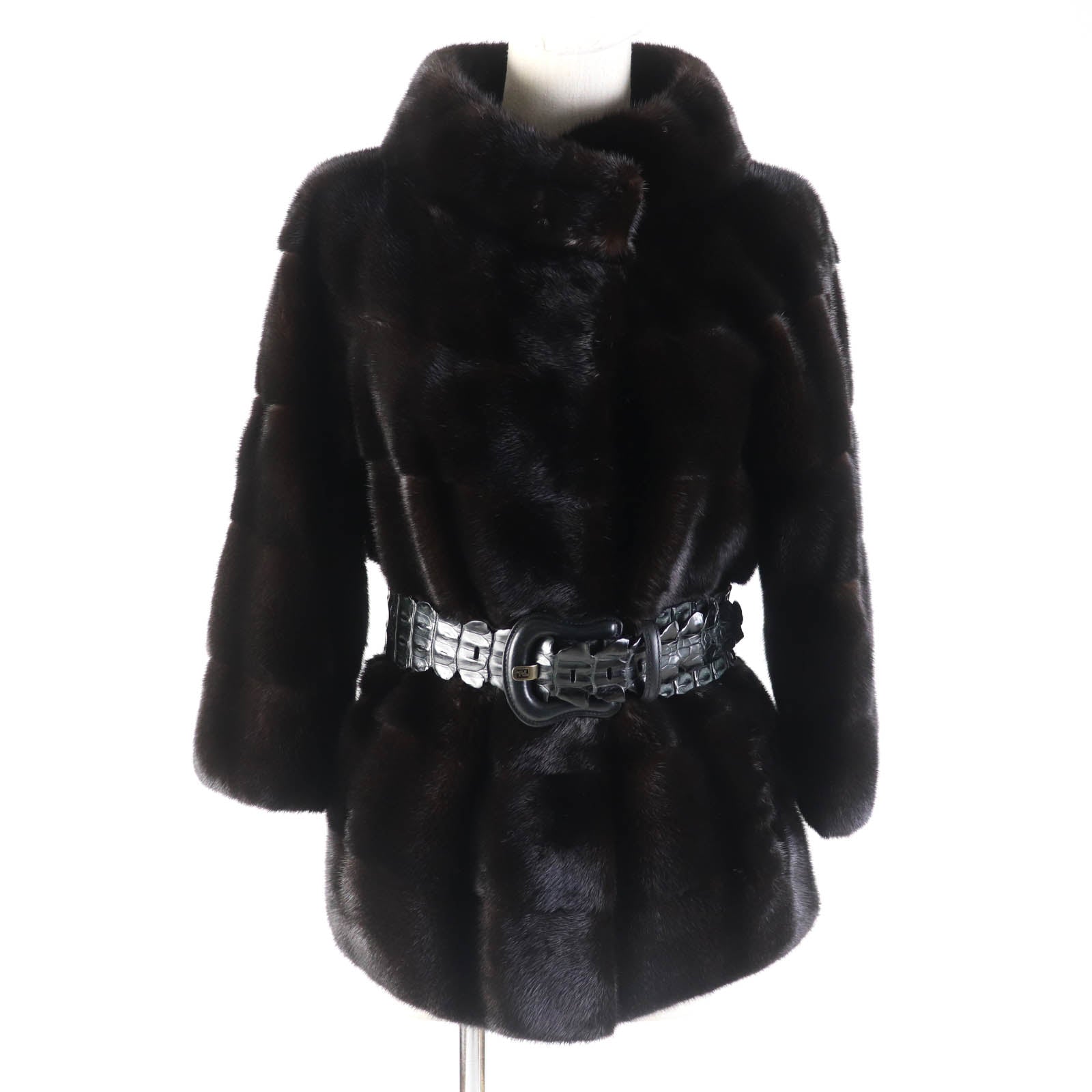 Fendi Mink Silk No-collar Jacket Women