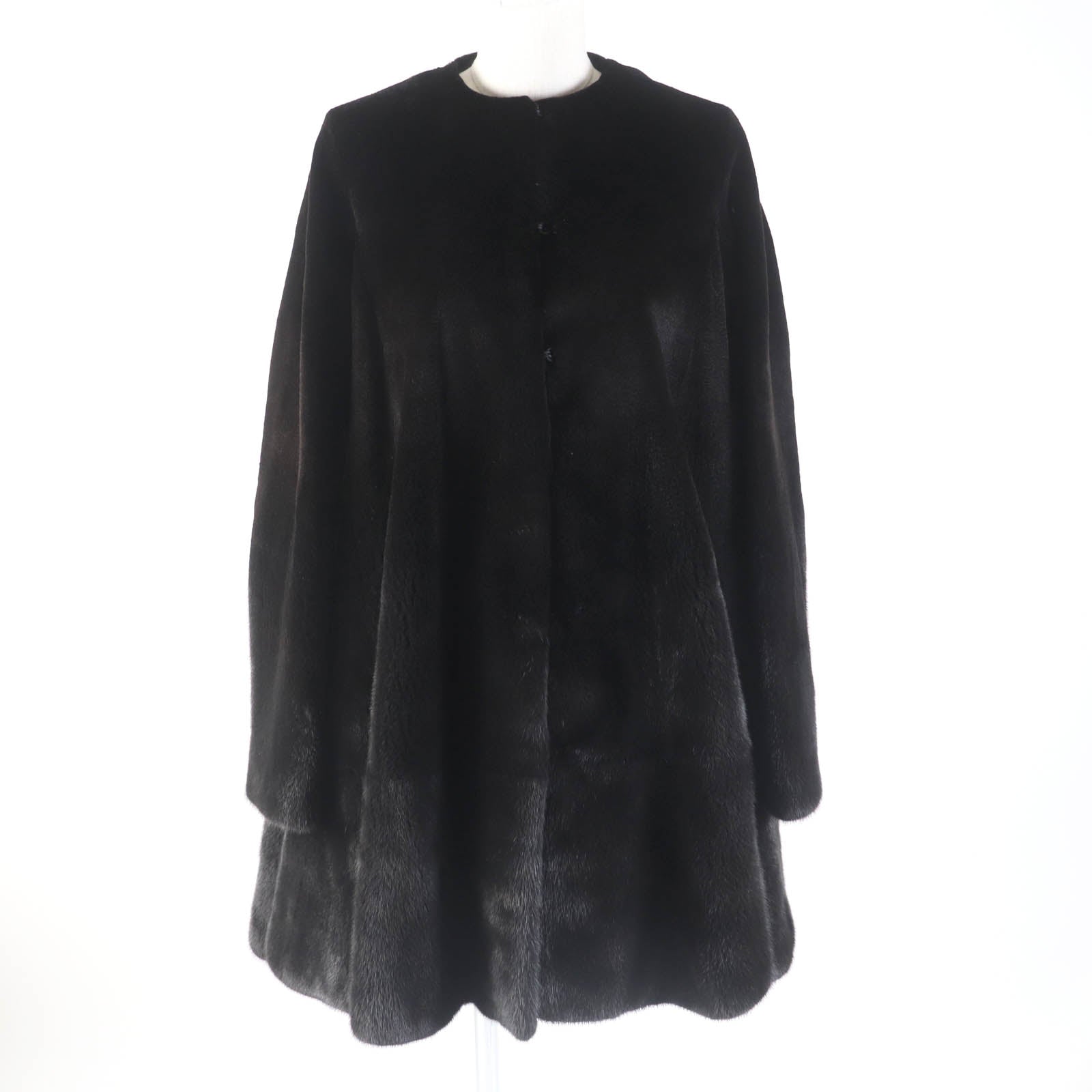 Dior Mink Fur Coat Dark Brown 38