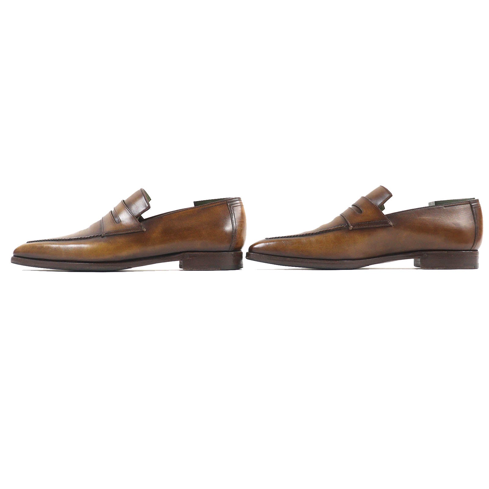 Berluti Andy Scritto Leather Loafers Brown