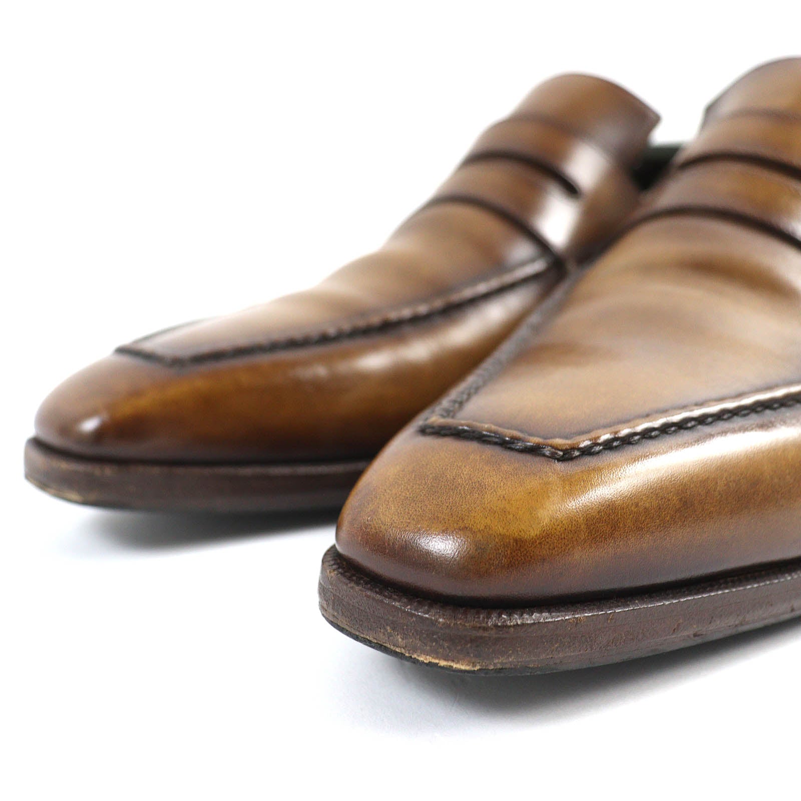 Berluti Andy Scritto Leather Loafers Brown