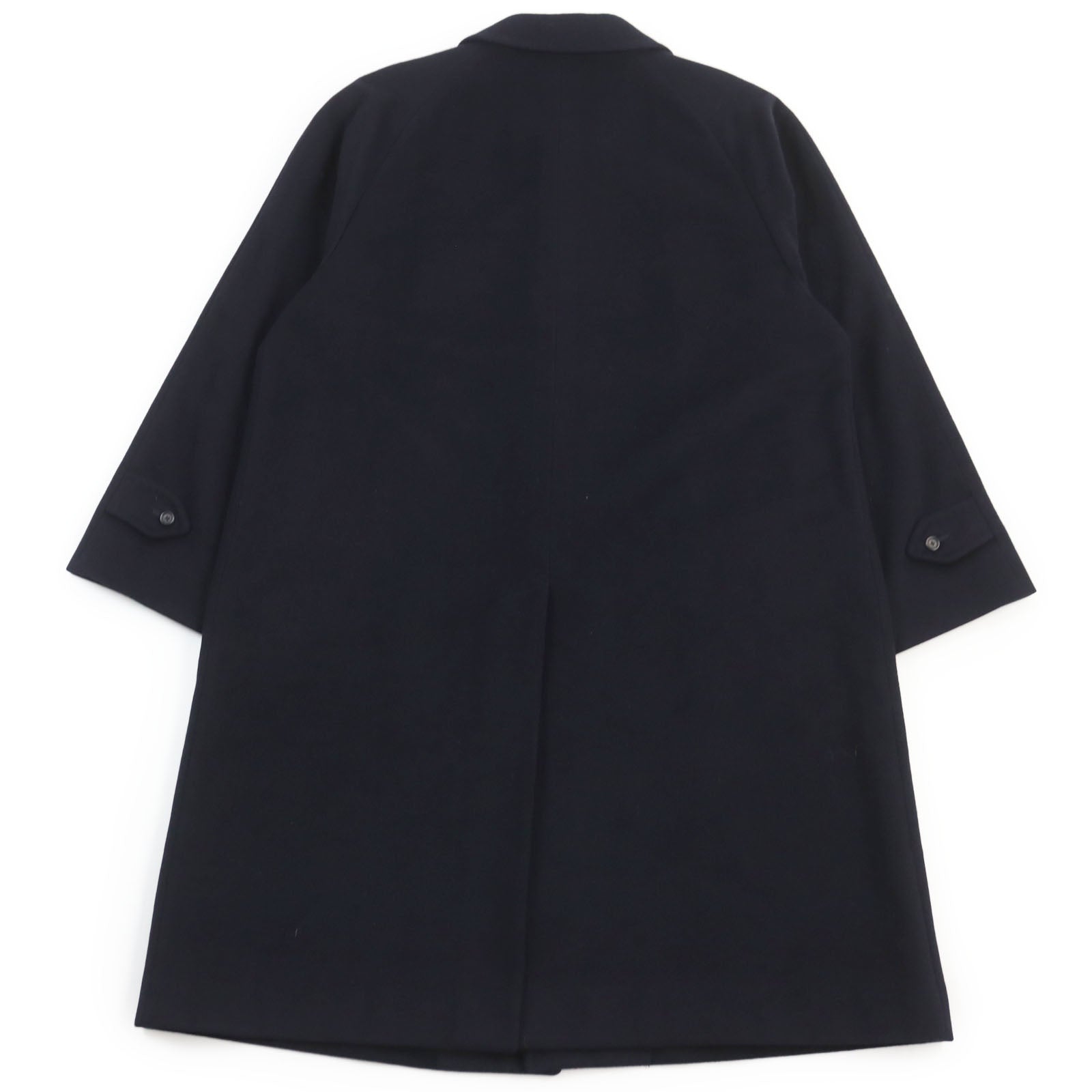 Burberry Cashmere Long Coat Stand Collar Navy