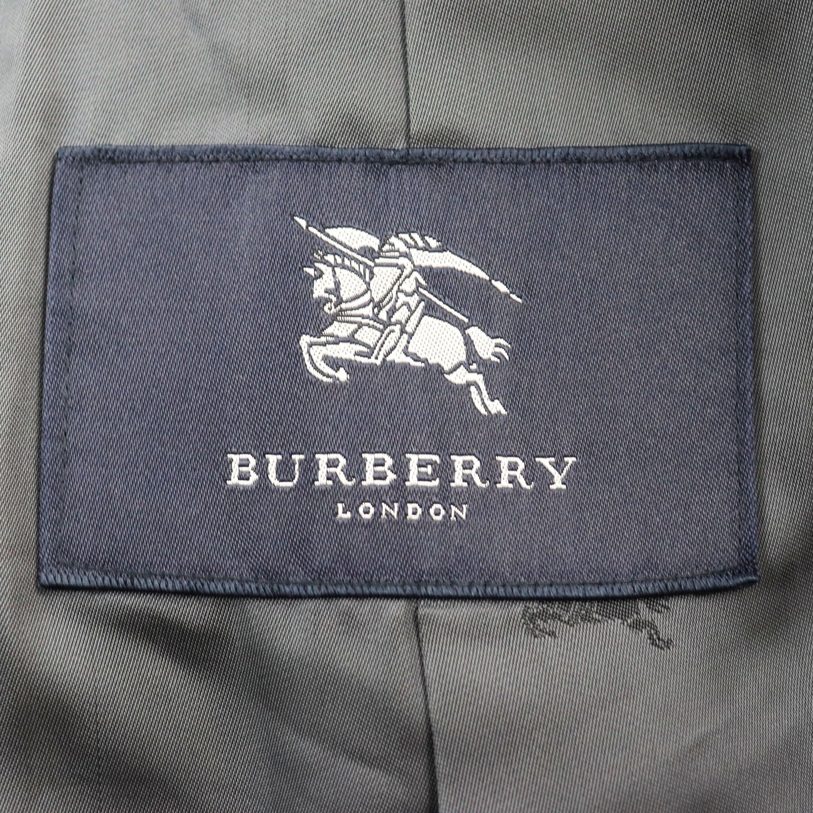 Burberry Cashmere Long Coat Stand Collar Navy