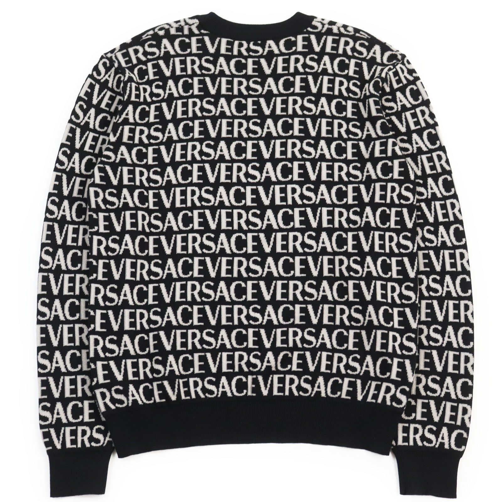 Versace Logo Crew Neck Sweater Black 46