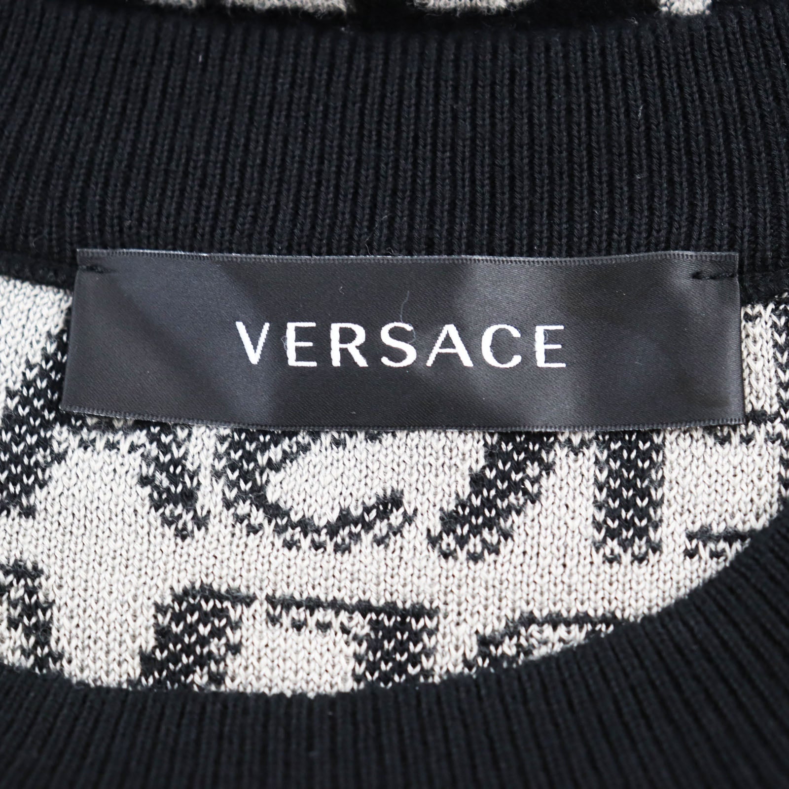 Versace Logo Crew Neck Sweater Black 46