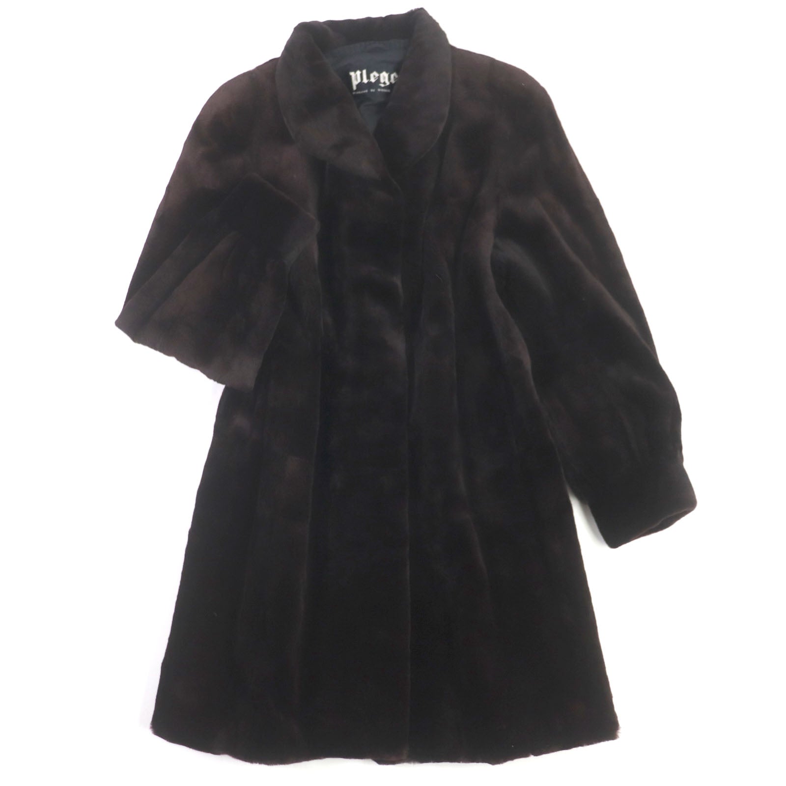 Royal Saga Mink Fur Coat Dark Bordeaux Women