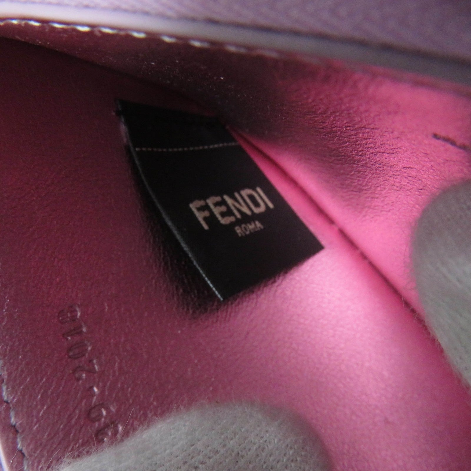 Fendi Peekaboo Logo Leather Card Case 8M0489