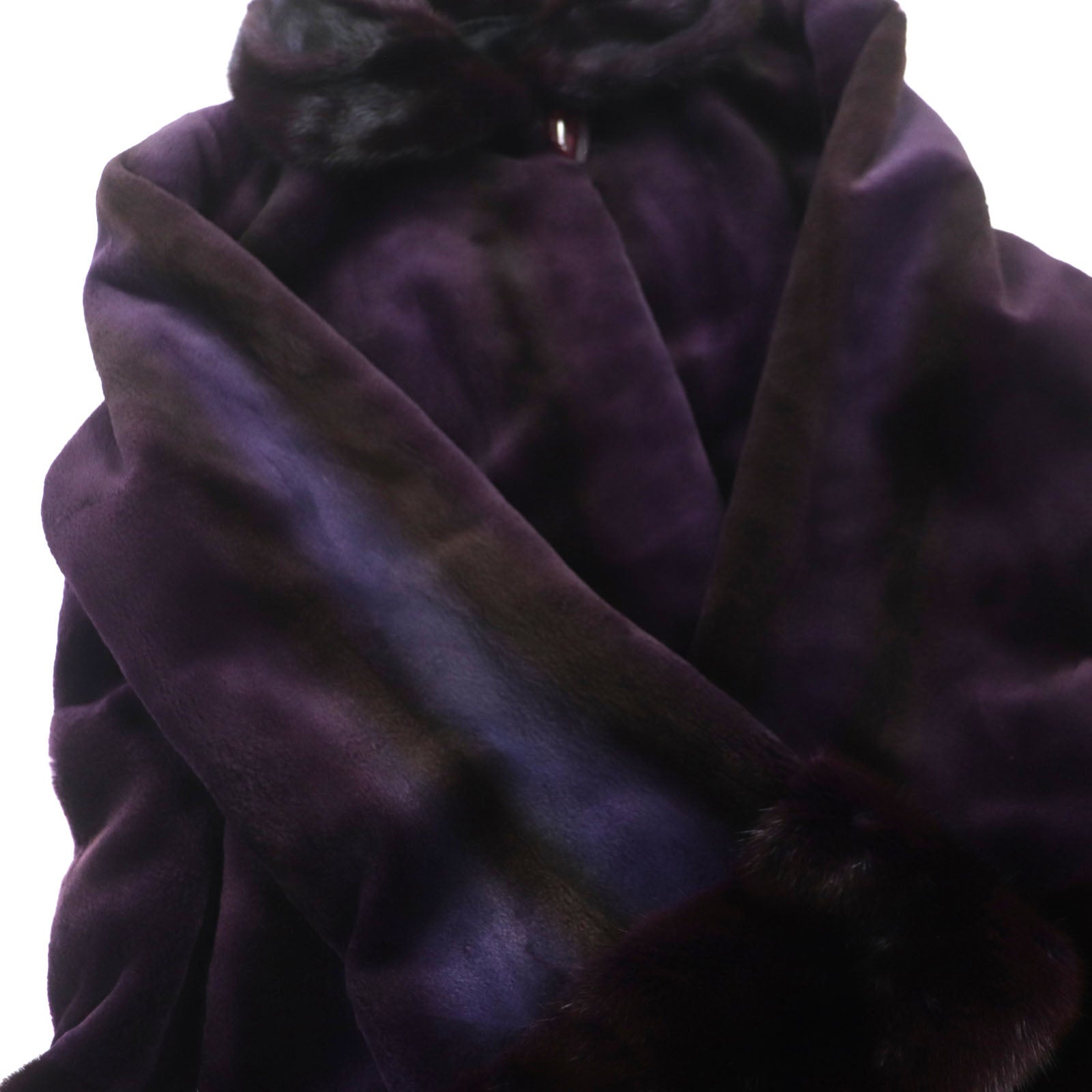 CARVEN Copenhagen Mink Fur Coat Purple