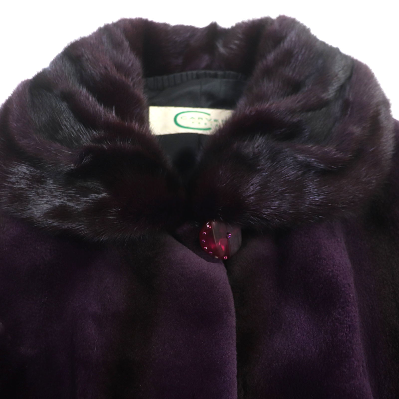 CARVEN Copenhagen Mink Fur Coat Purple