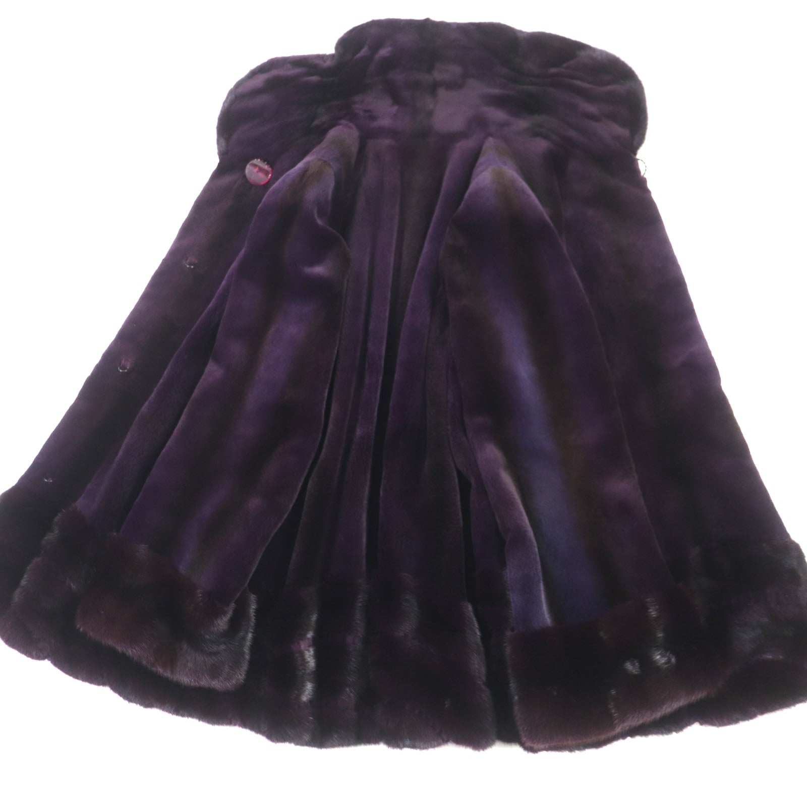 CARVEN Copenhagen Mink Fur Coat Purple