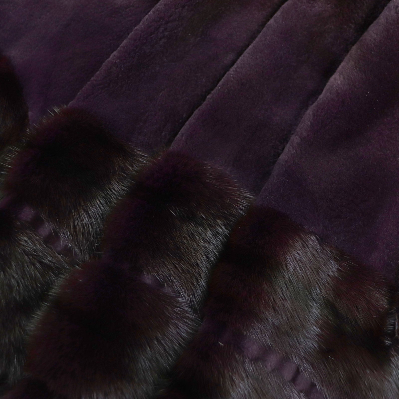 CARVEN Copenhagen Mink Fur Coat Purple