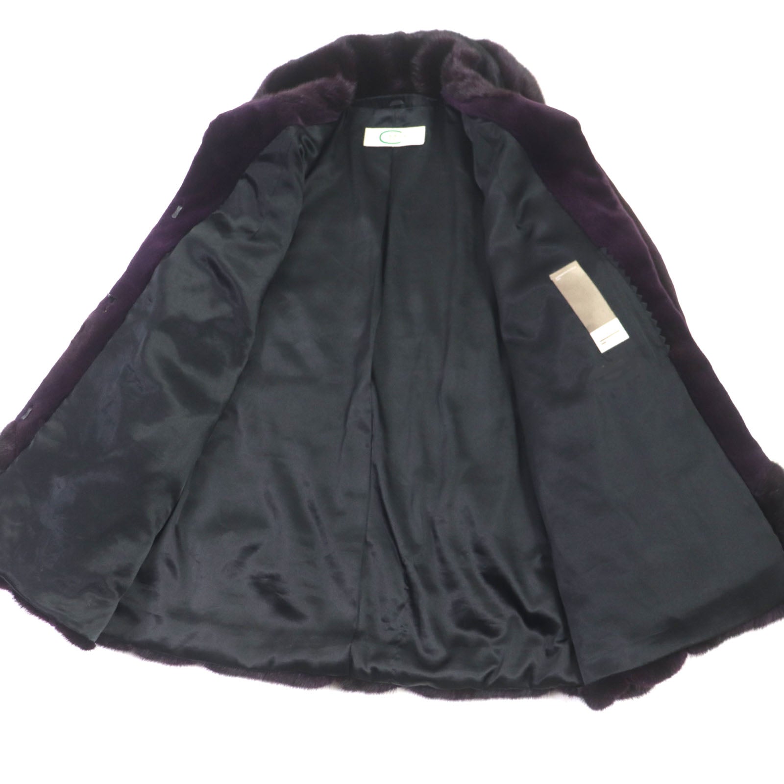 CARVEN Copenhagen Mink Fur Coat Purple